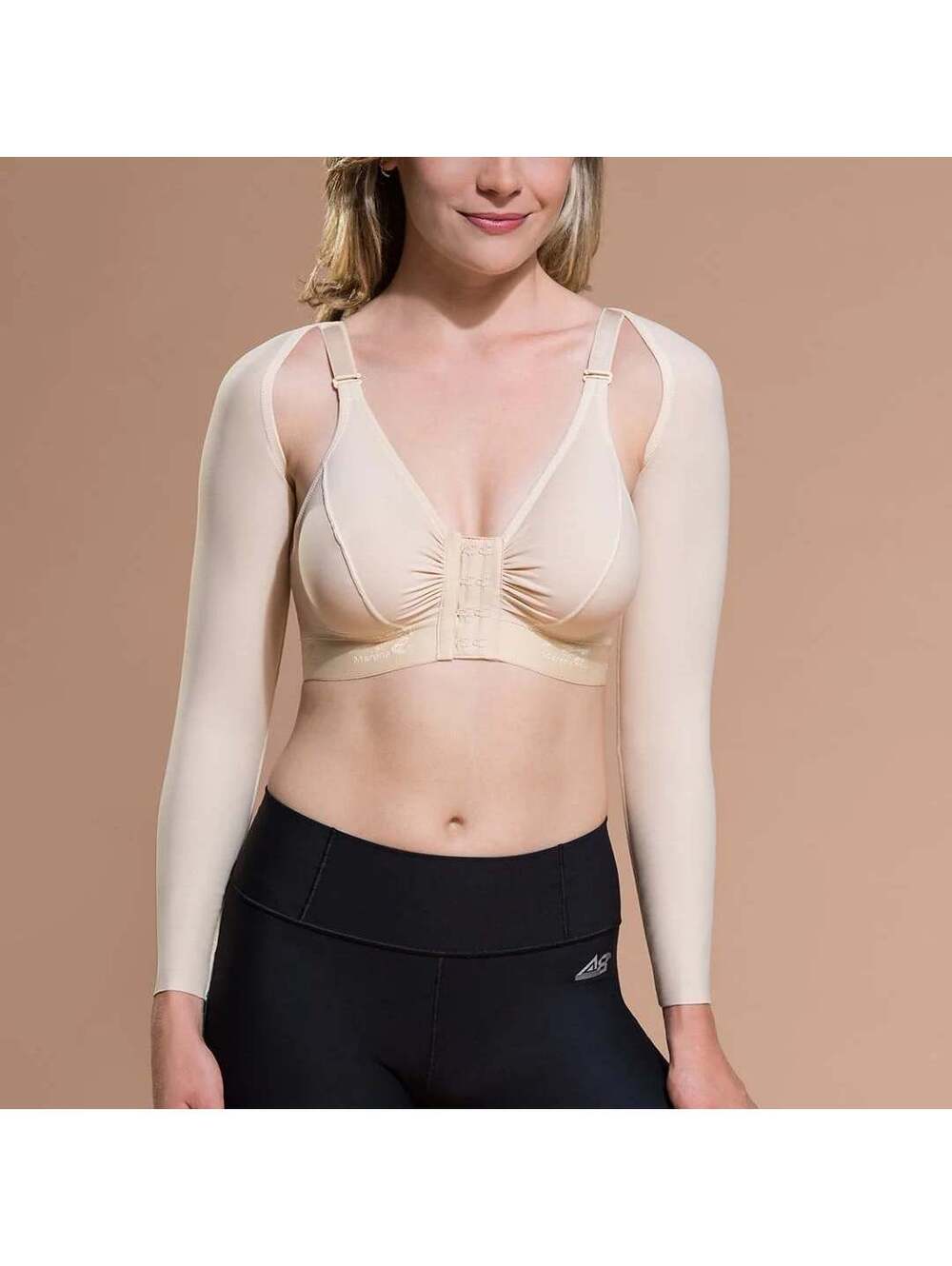 Marena Recovery Full-Length Sleeves Compression Garment - Beige 3XL - SL-3XL-H